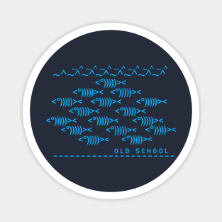 Text Keyboard Computer Nerd Old School Fish Geek Science Biology Magnet